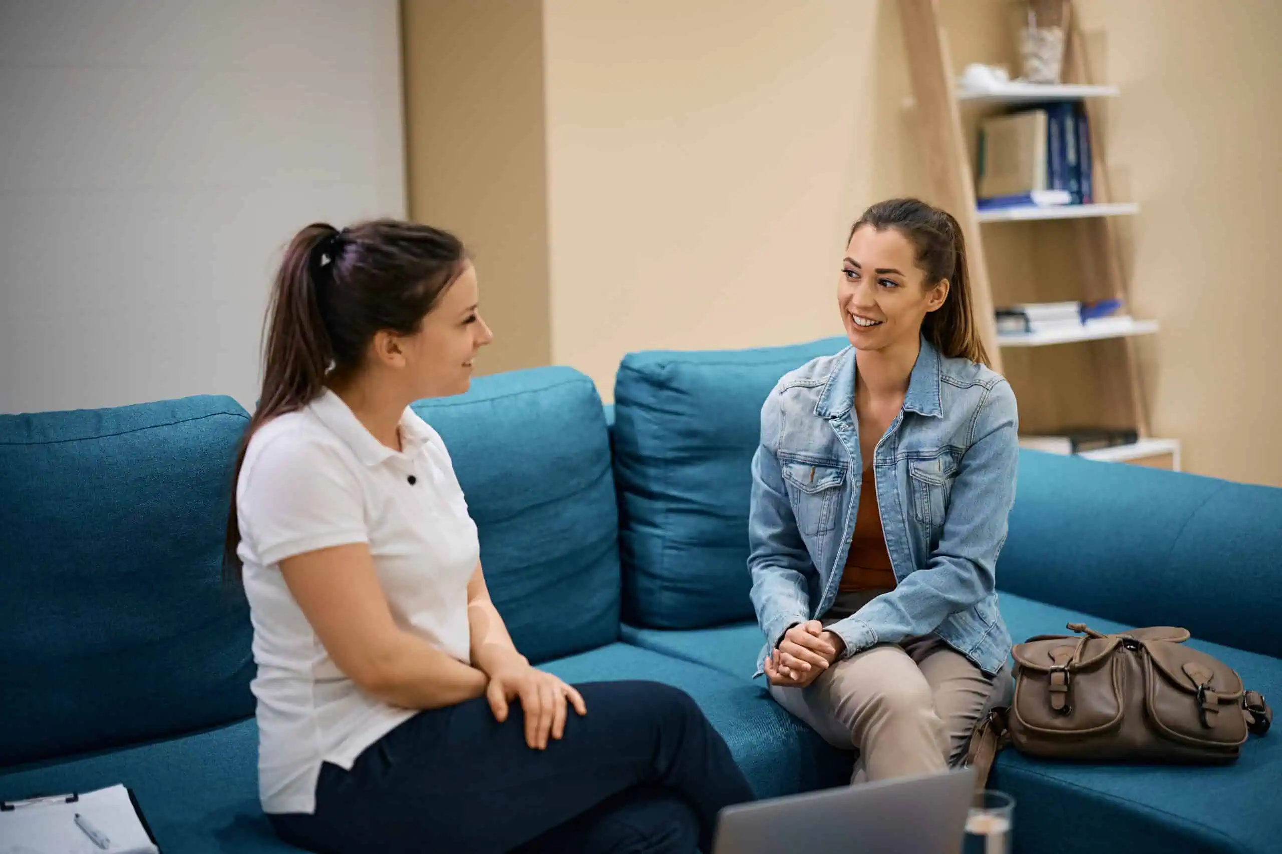 Young woman in an individual therapy session at Sol Women's Treatment