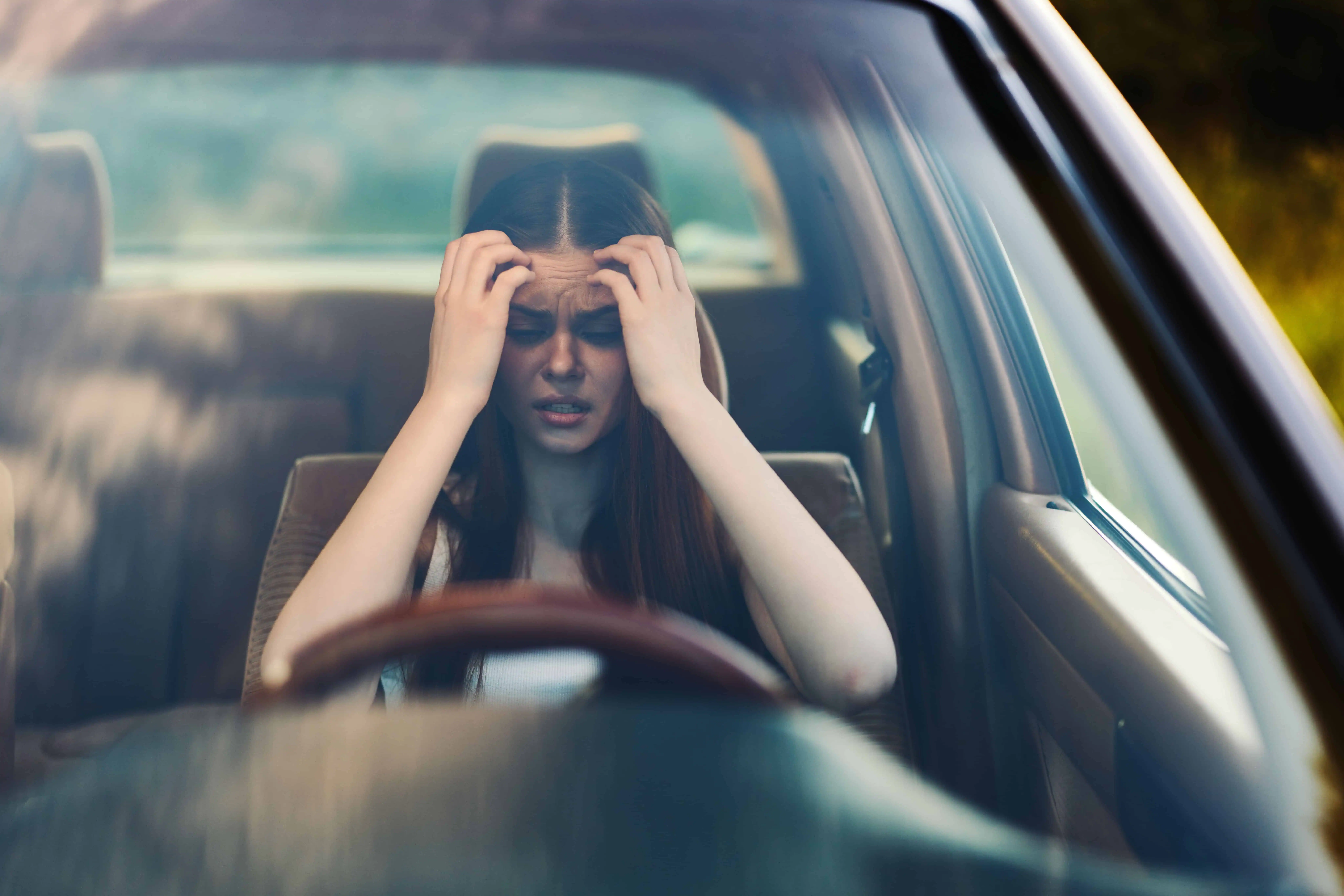 UCR student stressed in car commute